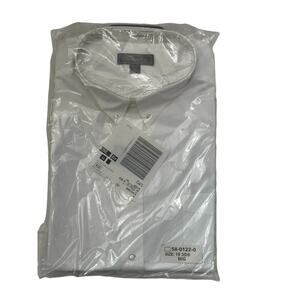 KS Signature Big & Tall White Dress Shirt 19 35/36 NEW King Size